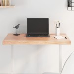 vidaXL Blat masă, 80x50x(2-4) cm, maro, lemn tratat contur organic vidaXL Blat masă, 80x50x(2-4) cm, maro, lemn tratat contur organic