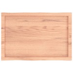 vidaXL Blat masă, 80x50x(2-4) cm, maro, lemn tratat contur organic vidaXL Blat masă, 80x50x(2-4) cm, maro, lemn tratat contur organic