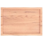 vidaXL Blat masă, 80x50x(2-6) cm, maro, lemn tratat contur organic