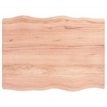 vidaXL Blat masă, 80x60x(2-4) cm, maro, lemn tratat contur organic vidaXL Blat masă, 80x60x(2-4) cm, maro, lemn tratat contur organic