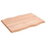 vidaXL Blat masă, 80x60x(2-4) cm, maro, lemn tratat contur organic vidaXL Blat masă, 80x60x(2-4) cm, maro, lemn tratat contur organic