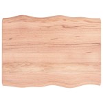 vidaXL Blat masă, 80x60x(2-6) cm, maro, lemn tratat contur organic vidaXL Blat masă, 80x60x(2-6) cm, maro, lemn tratat contur organic