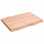 vidaXL Blat masă, 80x60x(2-6) cm, maro, lemn tratat contur organic vidaXL Blat masă, 80x60x(2-6) cm, maro, lemn tratat contur organic