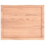 vidaXL Blat masă, 80x60x(2-6) cm, maro, lemn tratat contur organic vidaXL Blat masă, 80x60x(2-6) cm, maro, lemn tratat contur organic