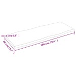 vidaXL Blat masă, 100x40x2 cm, maro, lemn stejar tratat contur organic vidaXL Blat masă, 100x40x2 cm, maro, lemn stejar tratat contur organic