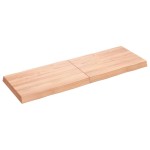 vidaXL Blat masă, 120x40x(2-6) cm, maro, lemn tratat contur organic vidaXL Blat masă, 120x40x(2-6) cm, maro, lemn tratat contur organic