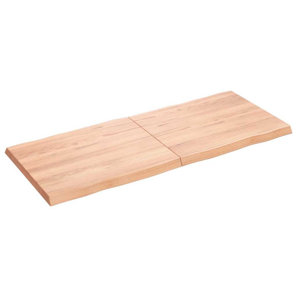 vidaXL Blat masă, 120x50x(2-4) cm, maro, lemn tratat contur organic