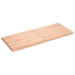 vidaXL Blat masă, 120x50x(2-4) cm, maro, lemn tratat contur organic vidaXL Blat masă, 120x50x(2-4) cm, maro, lemn tratat contur organic