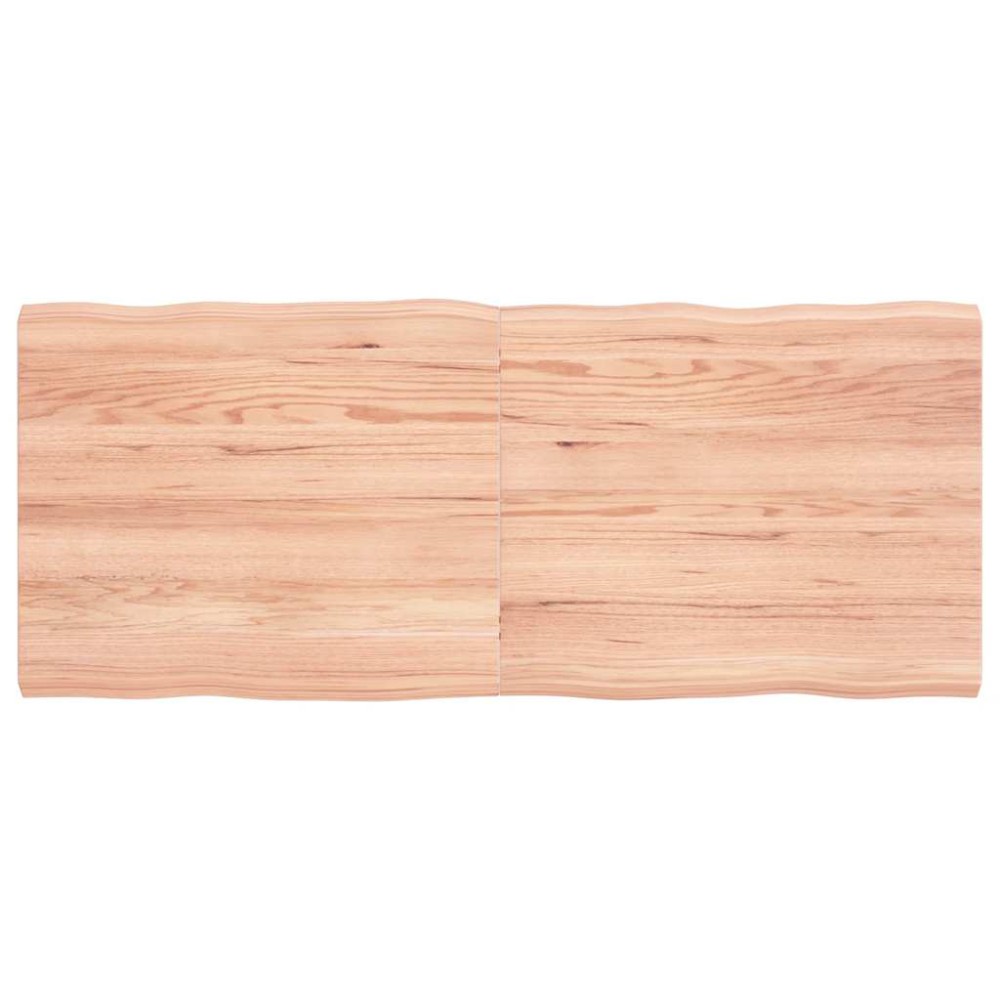 vidaXL Blat masă, 120x50x(2-4) cm, maro, lemn tratat contur organic