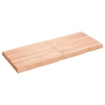 vidaXL Blat masă, 120x50x(2-6) cm, maro, lemn tratat contur organic vidaXL Blat masă, 120x50x(2-6) cm, maro, lemn tratat contur organic
