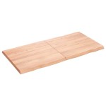 vidaXL Blat masă, 120x60x(2-4) cm, maro, lemn tratat contur organic vidaXL Blat masă, 120x60x(2-4) cm, maro, lemn tratat contur organic