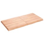 vidaXL Blat masă, 120x60x(2-6) cm, maro, lemn tratat contur organic