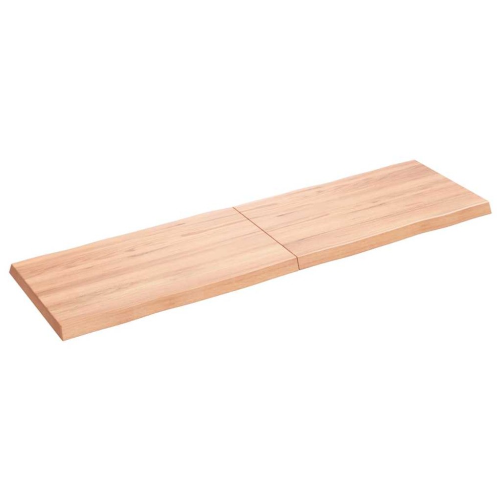 vidaXL Blat masă, 140x40x(2-4) cm, maro, lemn tratat contur organic