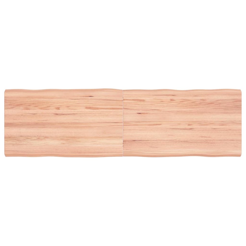 vidaXL Blat masă, 140x40x(2-4) cm, maro, lemn tratat contur organic