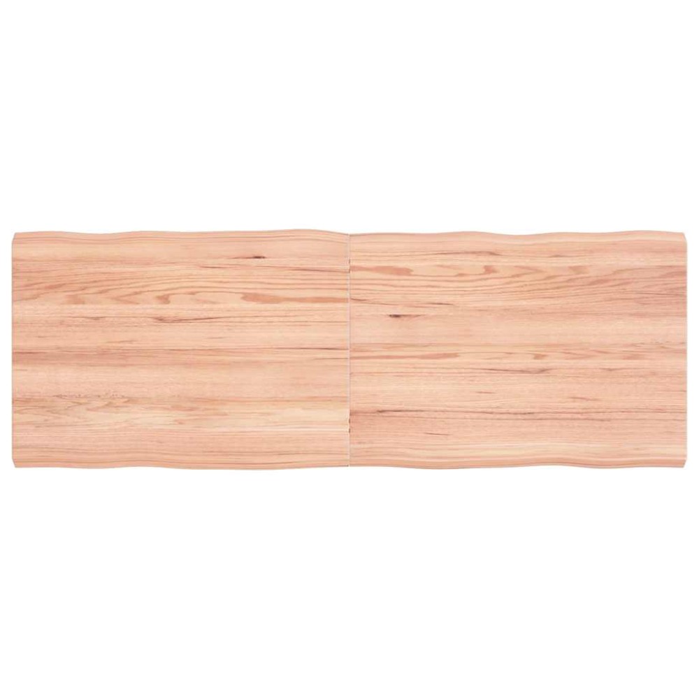 vidaXL Blat masă, 140x50x(2-4) cm, maro, lemn tratat contur organic