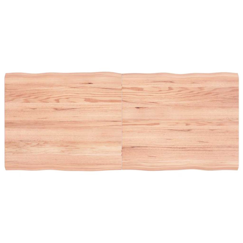 vidaXL Blat masă, 140x60x(2-4) cm, maro, lemn tratat contur organic