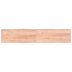 vidaXL Blat masă, 200x40x(2-6) cm, maro, lemn tratat contur organic vidaXL Blat masă, 200x40x(2-6) cm, maro, lemn tratat contur organic