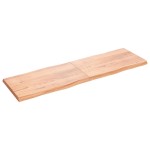 vidaXL Blat masă, 200x60x(2-6) cm, maro, lemn tratat contur organic vidaXL Blat masă, 200x60x(2-6) cm, maro, lemn tratat contur organic