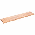 vidaXL Blat masă, 220x50x(2-6) cm, maro, lemn tratat contur organic vidaXL Blat masă, 220x50x(2-6) cm, maro, lemn tratat contur organic