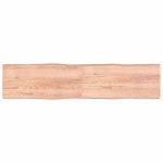 vidaXL Blat masă, 220x50x(2-6) cm, maro, lemn tratat contur organic vidaXL Blat masă, 220x50x(2-6) cm, maro, lemn tratat contur organic