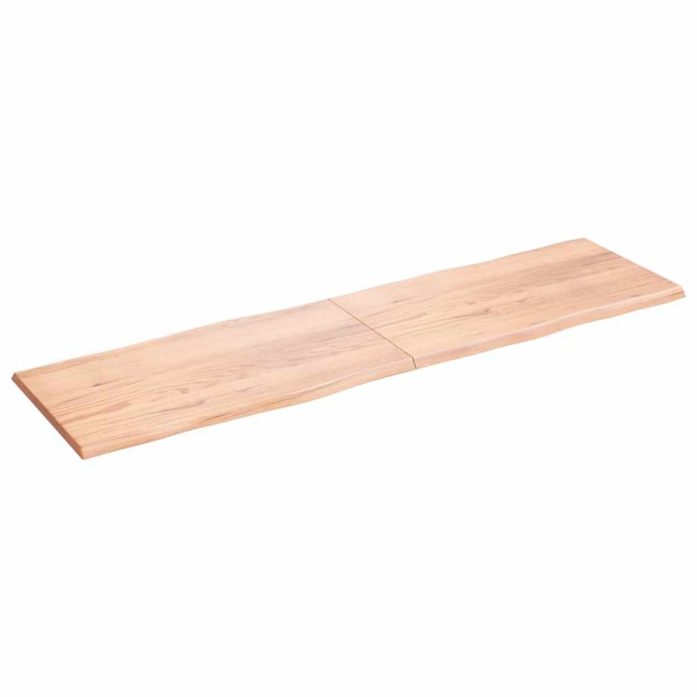vidaXL Blat masă, 220x60x(2-4) cm, maro, lemn tratat contur organic
