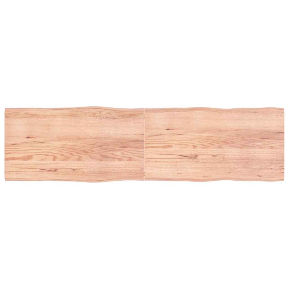 vidaXL Blat masă, 220x60x(2-4) cm, maro, lemn tratat contur organic