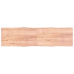 vidaXL Blat masă, 220x60x(2-4) cm, maro, lemn tratat contur organic vidaXL Blat masă, 220x60x(2-4) cm, maro, lemn tratat contur organic
