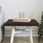 vidaXL Blat masă, 40x40x(2-4) cm, maro, lemn tratat contur organic vidaXL Blat masă, 40x40x(2-4) cm, maro, lemn tratat contur organic