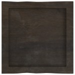vidaXL Blat masă, 40x40x(2-4) cm, maro, lemn tratat contur organic vidaXL Blat masă, 40x40x(2-4) cm, maro, lemn tratat contur organic