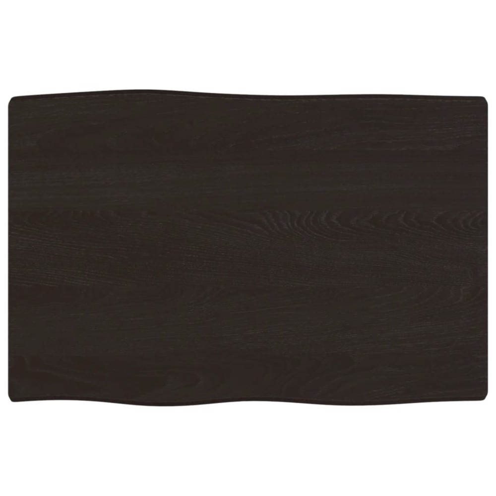 vidaXL Blat masă, 60x40x2 cm, maro, lemn stejar tratat contur organic
