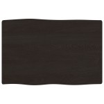 vidaXL Blat masă, 60x40x2 cm, maro, lemn stejar tratat contur organic vidaXL Blat masă, 60x40x2 cm, maro, lemn stejar tratat contur organic
