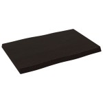 vidaXL Blat masă, 60x40x(2-4) cm, maro, lemn tratat contur organic vidaXL Blat masă, 60x40x(2-4) cm, maro, lemn tratat contur organic
