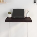 vidaXL Blat masă, 60x50x(2-4) cm, maro, lemn tratat contur organic vidaXL Blat masă, 60x50x(2-4) cm, maro, lemn tratat contur organic