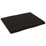 vidaXL Blat masă, 60x50x(2-4) cm, maro, lemn tratat contur organic vidaXL Blat masă, 60x50x(2-4) cm, maro, lemn tratat contur organic