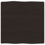 vidaXL Blat masă, 60x60x(2-4) cm, maro, lemn tratat contur organic vidaXL Blat masă, 60x60x(2-4) cm, maro, lemn tratat contur organic