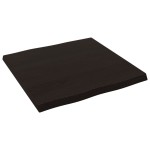 vidaXL Blat masă, 60x60x(2-4) cm, maro, lemn tratat contur organic vidaXL Blat masă, 60x60x(2-4) cm, maro, lemn tratat contur organic