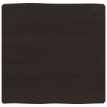 vidaXL Blat masă, 60x60x(2-6) cm, maro, lemn tratat contur organic vidaXL Blat masă, 60x60x(2-6) cm, maro, lemn tratat contur organic