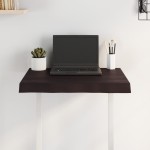 vidaXL Blat masă, 60x60x(2-6) cm, maro, lemn tratat contur organic vidaXL Blat masă, 60x60x(2-6) cm, maro, lemn tratat contur organic