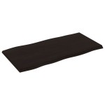 vidaXL Blat masă, 80x40x2 cm, maro, lemn stejar tratat contur organic