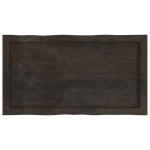 vidaXL Blat masă, 80x40x(2-4) cm, maro, lemn tratat contur organic vidaXL Blat masă, 80x40x(2-4) cm, maro, lemn tratat contur organic