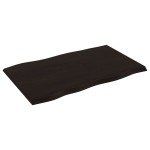 vidaXL Blat masă, 80x50x2 cm, gri, lemn stejar tratat contur organic