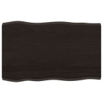 vidaXL Blat masă, 80x50x4 cm, gri, lemn stejar tratat contur organic vidaXL Blat masă, 80x50x4 cm, gri, lemn stejar tratat contur organic