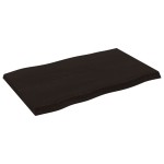 vidaXL Blat masă, 80x50x4 cm, gri, lemn stejar tratat contur organic vidaXL Blat masă, 80x50x4 cm, gri, lemn stejar tratat contur organic