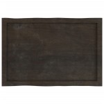 vidaXL Blat masă, 80x50x4 cm, gri, lemn stejar tratat contur organic vidaXL Blat masă, 80x50x4 cm, gri, lemn stejar tratat contur organic