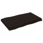 vidaXL Blat masă, 80x50x(2-6) cm, maro, lemn tratat contur organic