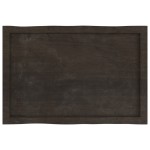 vidaXL Blat masă, 80x50x(2-6) cm, maro, lemn tratat contur organic