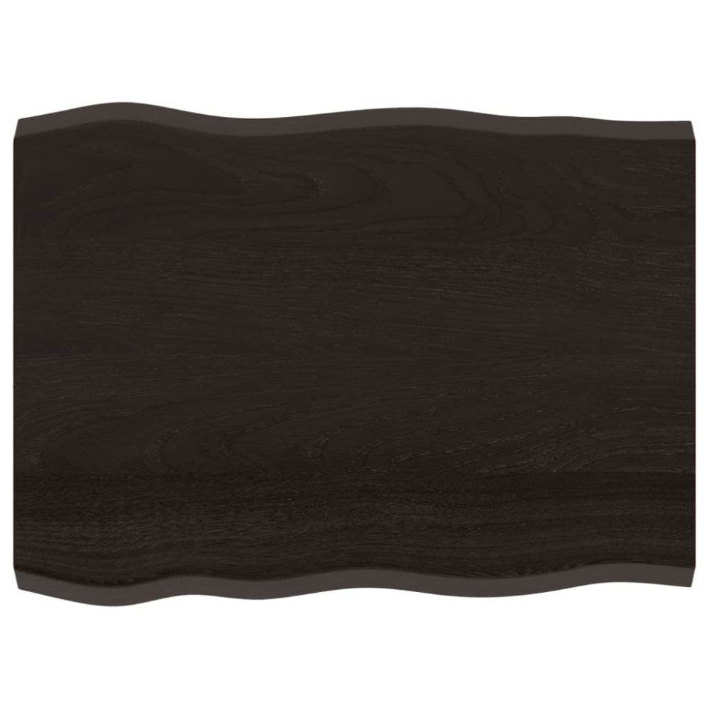 vidaXL Blat masă, 80x60x(2-4) cm, maro, lemn tratat contur organic