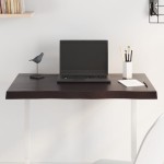 vidaXL Blat masă, 80x60x(2-4) cm, maro, lemn tratat contur organic vidaXL Blat masă, 80x60x(2-4) cm, maro, lemn tratat contur organic