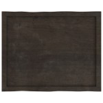 vidaXL Blat masă, 80x60x(2-4) cm, maro, lemn tratat contur organic vidaXL Blat masă, 80x60x(2-4) cm, maro, lemn tratat contur organic
