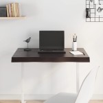 vidaXL Blat masă, 80x60x6 cm, gri, lemn stejar tratat contur organic